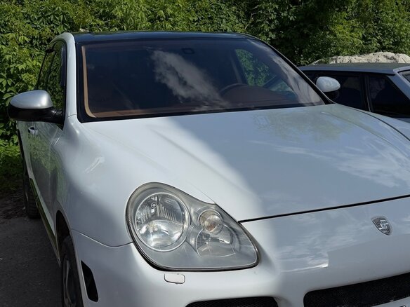 2005 Porsche Cayenne Turbo I (955), белый, 700000 рублей - вид 1