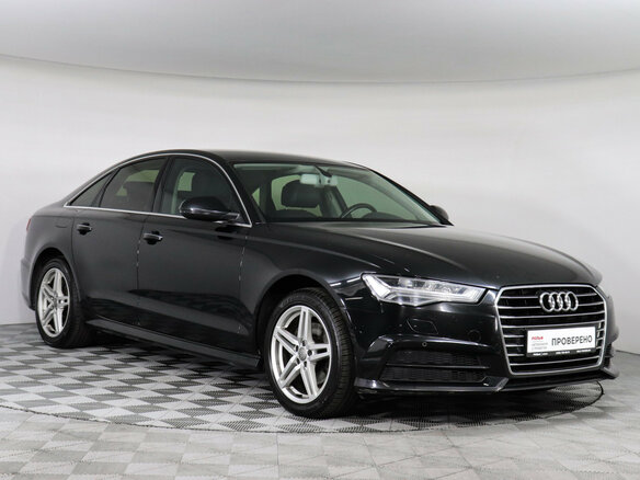 2017 Audi A6 IV (C7) Рестайлинг, чёрный - вид 2