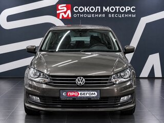 2017 Volkswagen Polo V Рестайлинг, коричневый, 1149900 рублей, вид 3