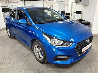 2018 Hyundai Solaris II, синий, 1229000 рублей, вид 3