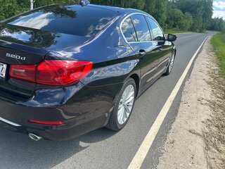 2018 BMW 5 серии 520d xDrive VII (G30/G31/G38), синий, 3400000 рублей, вид 5
