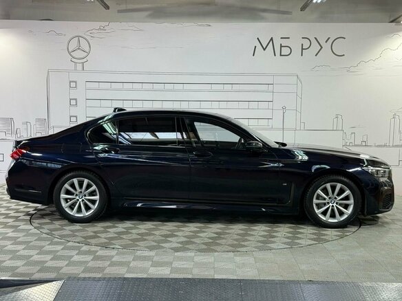 2021 BMW 7 серии Long 740Ld xDrive VI (G11/G12) Рестайлинг, синий, 6810000 рублей - вид 7