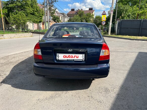 2008 Hyundai Accent ТагАЗ II, синий, 580000 рублей - вид 4