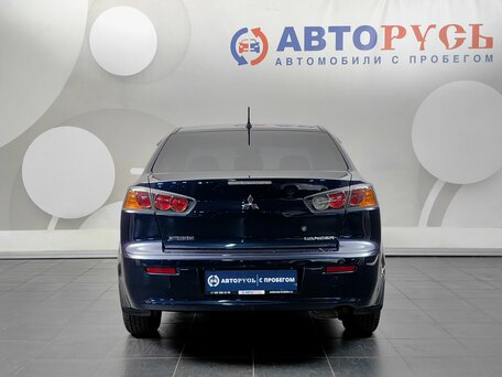 2014 Mitsubishi Lancer X Рестайлинг, синий, 877000 рублей, вид 4