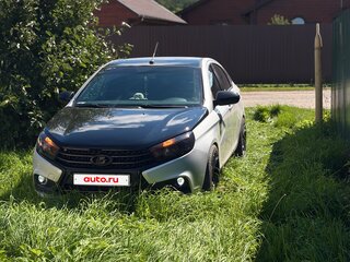 2016 Lada (ВАЗ) Vesta I, серебристый, 800000 рублей, вид 4