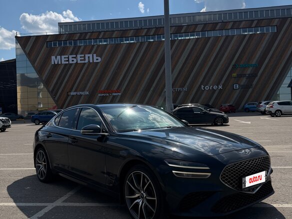 2022 Genesis G70 I Рестайлинг, синий - вид 2