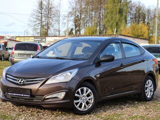 2014 Hyundai Solaris I Рестайлинг, коричневый, 949000 рублей, вид 1