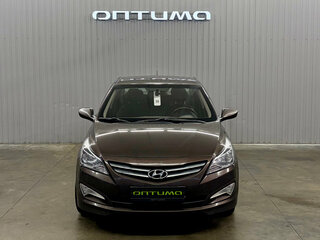 2016 Hyundai Solaris I Рестайлинг, коричневый, 997000 рублей, вид 2