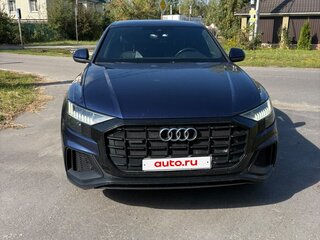 2019 Audi Q8 55 TFSI I (4M), синий, 4270000 рублей, вид 2