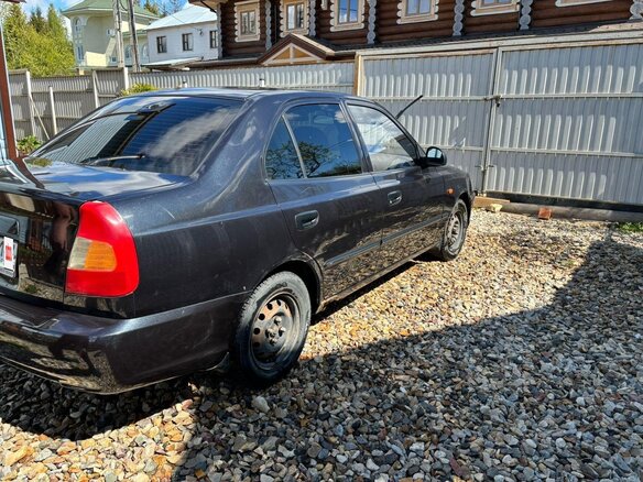2008 Hyundai Accent ТагАЗ II, чёрный, 305000 рублей - вид 2
