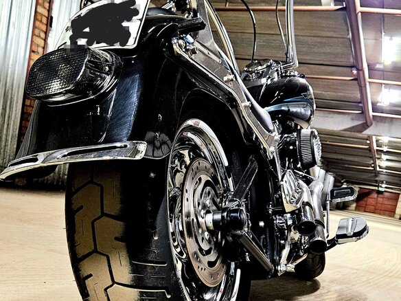 2009 Harley-Davidson Fat Boy, чёрный, 890000 рублей - вид 10