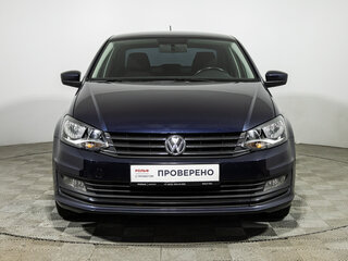 2016 Volkswagen Polo V Рестайлинг, синий, 949989 рублей, вид 2