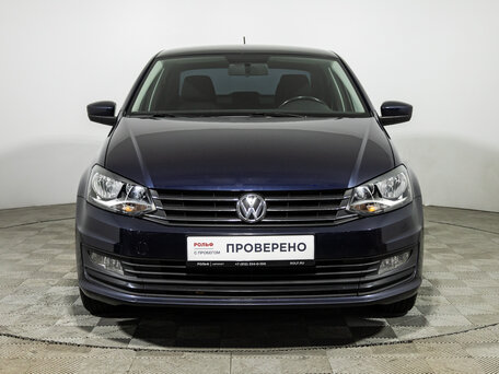 2016 Volkswagen Polo V Рестайлинг, синий, 949989 рублей, вид 2