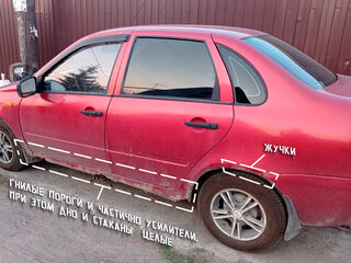 2006 Lada (ВАЗ) Kalina I, красный, 125000 рублей, вид 2