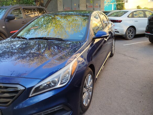 2017 Hyundai Sonata VII (LF), синий, 1500000 рублей - вид 12