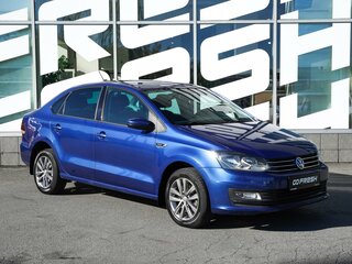 2019 Volkswagen Polo V Рестайлинг, синий, 1420000 рублей, вид 1