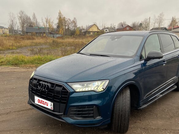 2021 Audi Q7 45 TDI II (4M) Рестайлинг, синий, 6600000 рублей - вид 5
