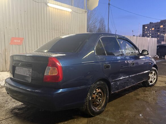 2006 Hyundai Accent ТагАЗ II, синий, 150000 рублей - вид 4
