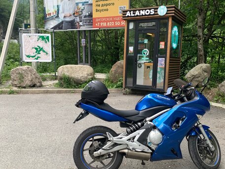 2007 Kawasaki ER-6F (Ninja 650R), синий, 220000 рублей, вид 2