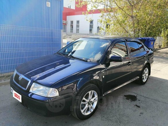 2003 Skoda Octavia I (A4) Рестайлинг, синий, 400000 рублей - вид 2