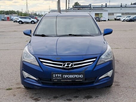 2015 Hyundai Solaris I Рестайлинг, синий, 550000 рублей, вид 2
