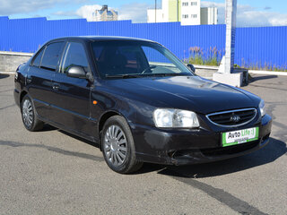 2006 Hyundai Accent ТагАЗ II, чёрный, 299000 рублей, вид 3