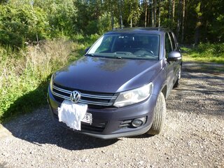 2014 Volkswagen Tiguan I Рестайлинг, синий, 700000 рублей, вид 2