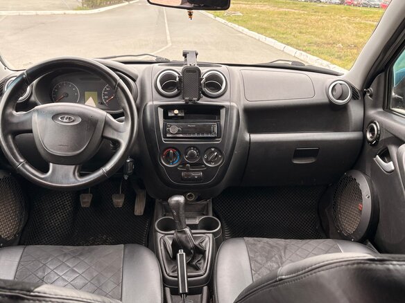 2014 Lada (ВАЗ) Granta I, чёрный, 490000 рублей - вид 10