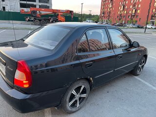 2008 Hyundai Accent ТагАЗ II, чёрный, 220000 рублей, вид 4