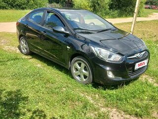 2011 Hyundai Solaris I, чёрный, 790000 рублей, вид 3