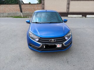 2019 Lada (ВАЗ) Granta I Рестайлинг, синий, 685000 рублей, вид 4