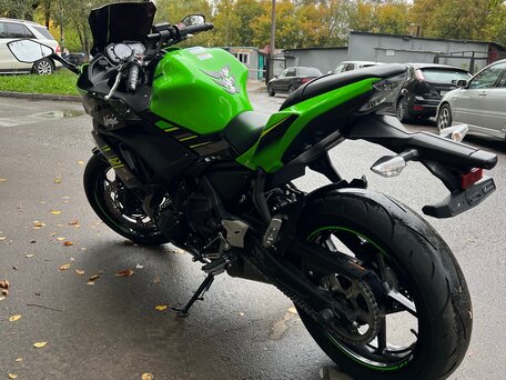 2017 Kawasaki ER-6F (Ninja 650R), зелёный, 745000 рублей, вид 4