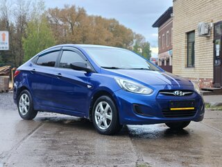 2011 Hyundai Solaris I, синий, 669000 рублей, вид 3