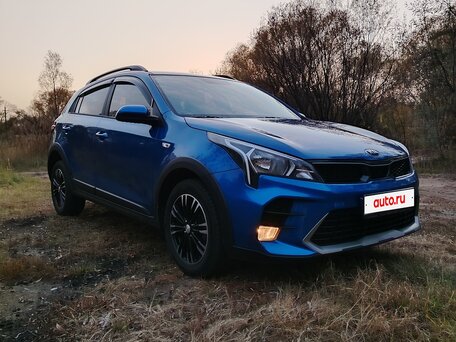 2021 Kia Rio X IV Рестайлинг, синий, 1900000 рублей, вид 3