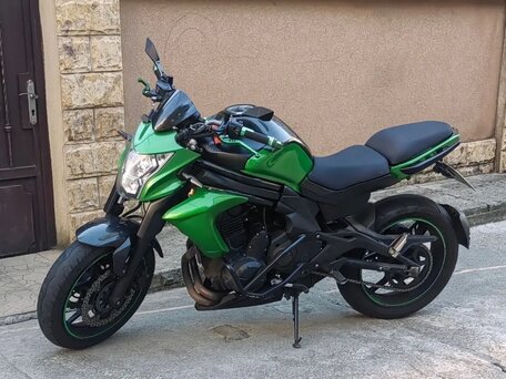 2014 Kawasaki ER-6N, зелёный, 450000 рублей, вид 1