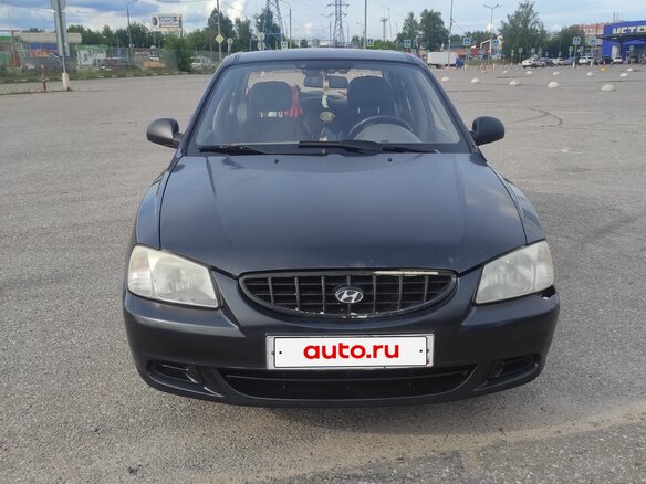 2008 Hyundai Accent ТагАЗ II, чёрный