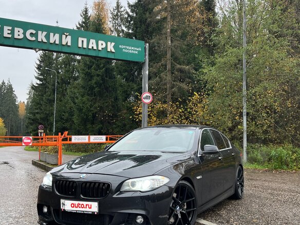 2010 BMW 5 серии 528i VI (F10/F11/F07), чёрный, 1490000 рублей