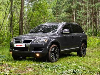 2009 Volkswagen Touareg I Рестайлинг, чёрный, 1000000 рублей, вид 2