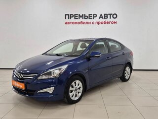 2016 Hyundai Solaris I Рестайлинг, синий, 1050000 рублей, вид 3