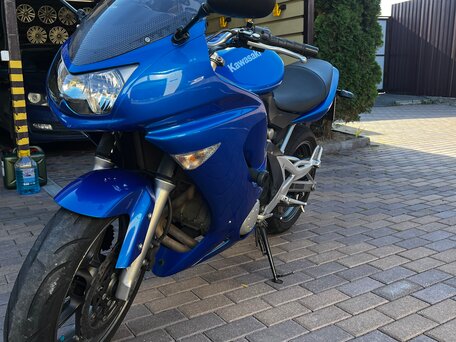 2007 Kawasaki ER-6F (Ninja 650R), синий, 370000 рублей, вид 1