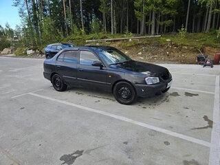 2008 Hyundai Accent ТагАЗ II, чёрный, 185000 рублей, вид 2