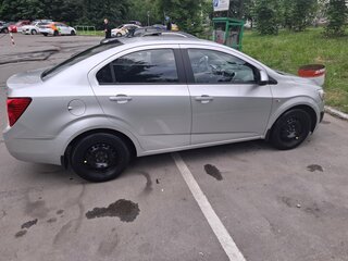 2012 Chevrolet Aveo II, серебристый, 615000 рублей, вид 4