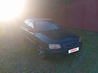 2004 Hyundai Accent ТагАЗ II, чёрный, 299000 рублей, вид 3