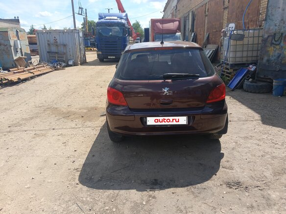 2006 Peugeot 307 I Рестайлинг, фиолетовый, 310000 рублей - вид 3