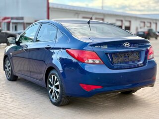 2016 Hyundai Solaris I Рестайлинг, синий, 878000 рублей, вид 4