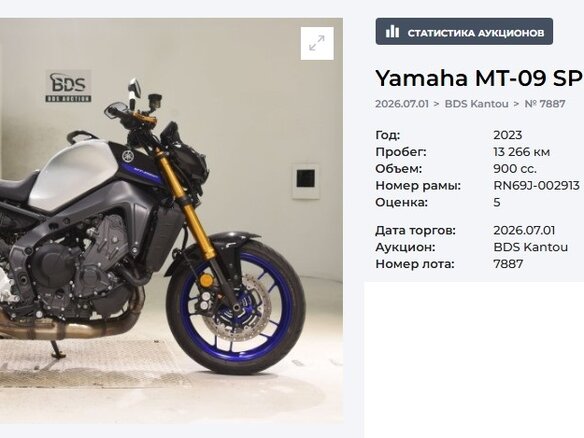 2023 Yamaha MT-09 (FZ-09), серебристый, 1149000 рублей - вид 9