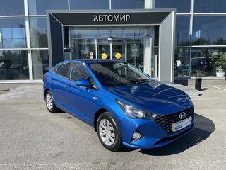 2021 Hyundai Solaris II Рестайлинг, синий, 1425000 рублей, вид 3