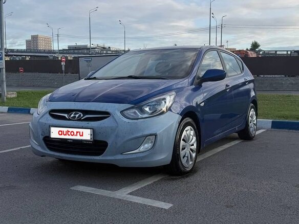 2012 Hyundai Solaris I, синий, 599000 рублей