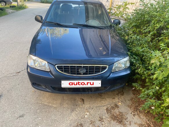2009 Hyundai Accent ТагАЗ II, синий, 320000 рублей