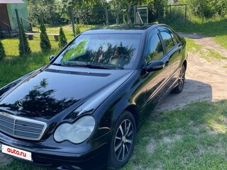 2000 Mercedes-Benz C-Класс 200 II (W203), чёрный, 600000 рублей, вид 1